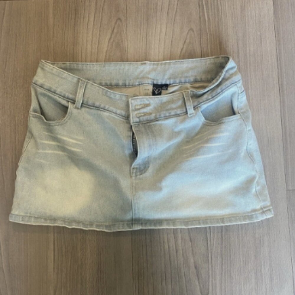 Women Blue Denim Miniskirt